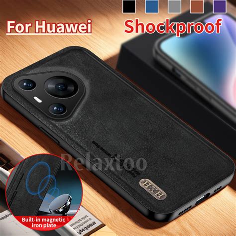 Huawei Pura70 Luxury Matteปลอกหนังสําหรับhuawei Pura 70 Pro Plus Pro P60 P50 P40 P30 Pro