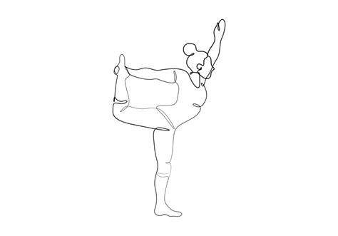 Uno Continuo L Nea Dibujo De Mujer Practicando Yoga Aptitud Concepto