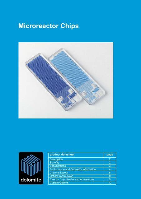 Datasheet Dolomite Microfluidics