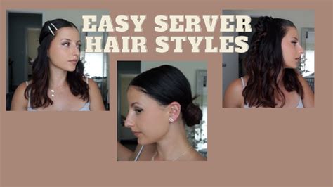 Easy Hair Styles For Servers Youtube