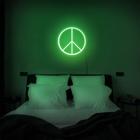 Lighted Peace Sign Etsy