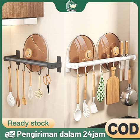 Jual Gantungan Panci Dinding Kitchen Bar Stainlesss Steel Rak Dapur