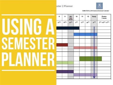 College Semester Planner Template Collection