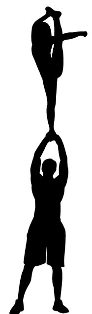 Cheerleading Stunts Silhouette At Getdrawings Free Download