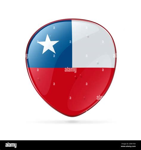 Chile Flag Icon Isolated On White Background Stock Photo Alamy