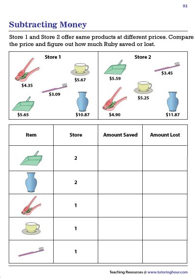 Counting Money Worksheet One Of Four All Kids Network