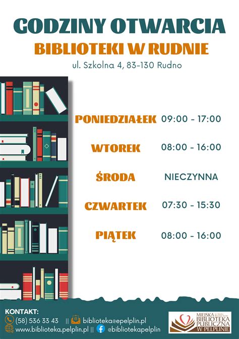 Godziny Otwarcia Miejska Biblioteka Publiczna W PelplinieMiejska