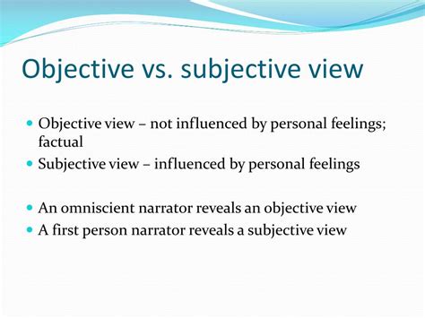 Objective Vs Subjective