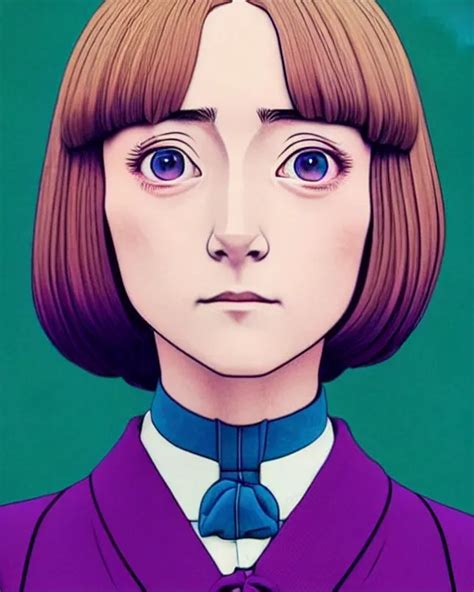 Portrait Anime As Saoirse Ronan Grand Budapest Hotel Stable Diffusion