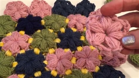 New Pattern How To Crochet Easy Puff Flower Blanket Afghan For