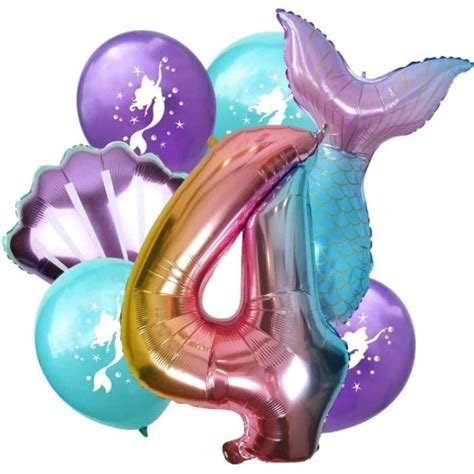 Anniversaire Sirene Ans Decoration Anniversaire Sirene Ballon