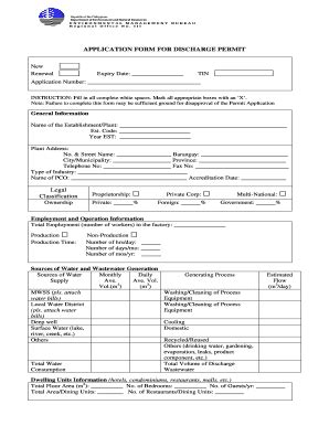 Wastewater Discharge Permit Online Application Fill Online Printable