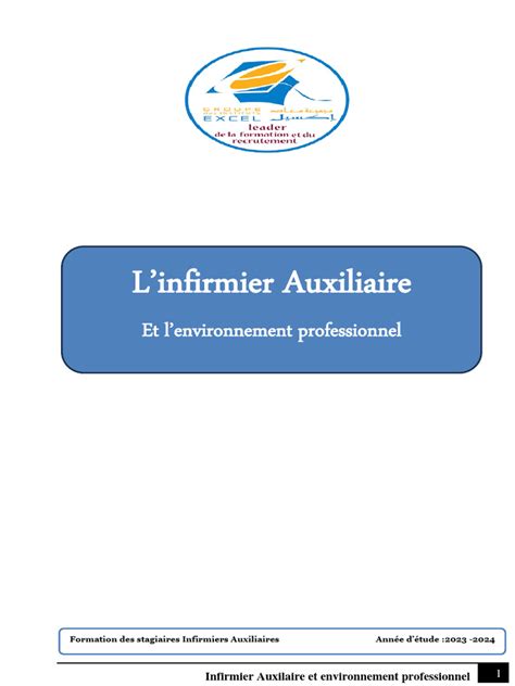 Cours Infirmier Auxiliaire Et Environnement Professionnel Download