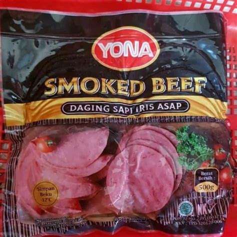 Jual Smoke Beef Yona 500 Gr Smoked Beef 500gr Daging Asap Shopee