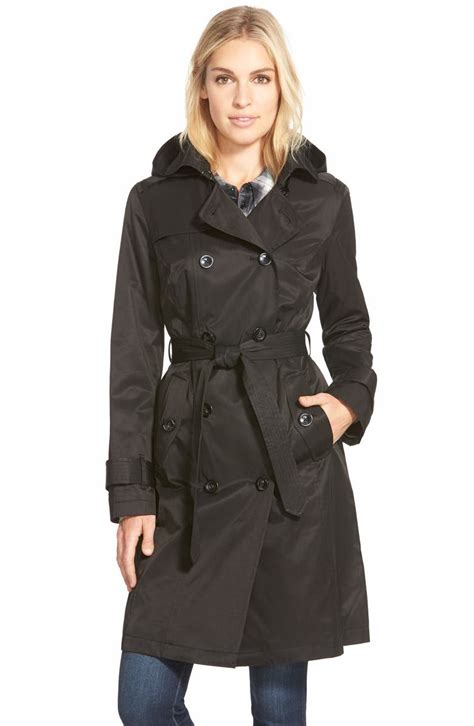 London Fog Long Double Breasted Trench Coat Regular And Petite Nordstrom