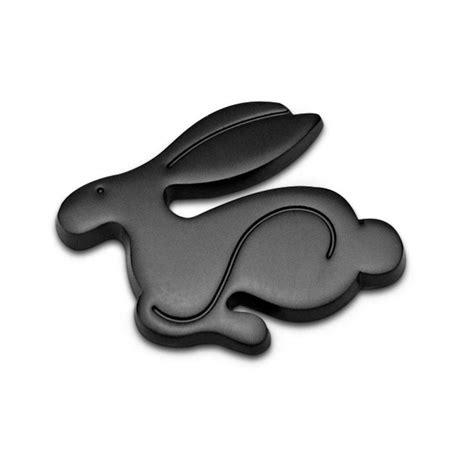 Buy Vw Black Rabbit 3d Thick Metal Car Auto Badge Emblem Decal For Vw