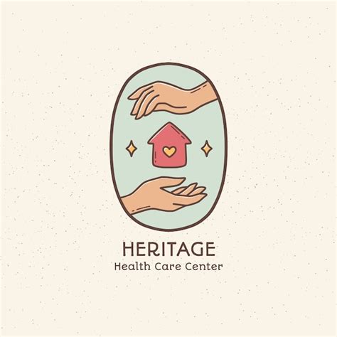 Free Vector | Hand drawn home health care logo template