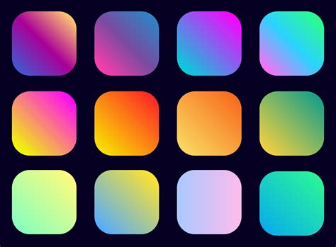 gradient swatches vector art icons  graphics