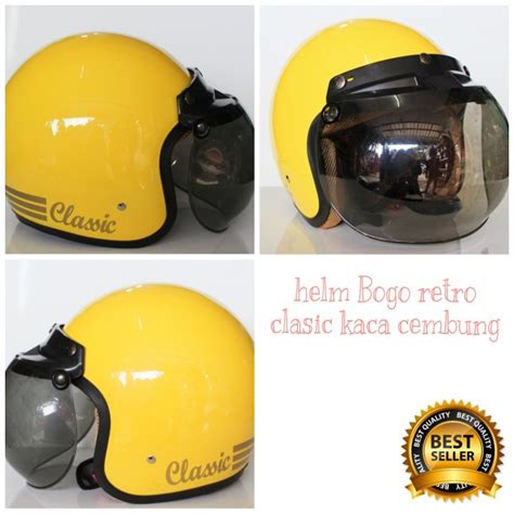 Jual Helm Bogo Retro Dewasa Kaca Cembung Full Leher Sni Keren Murah