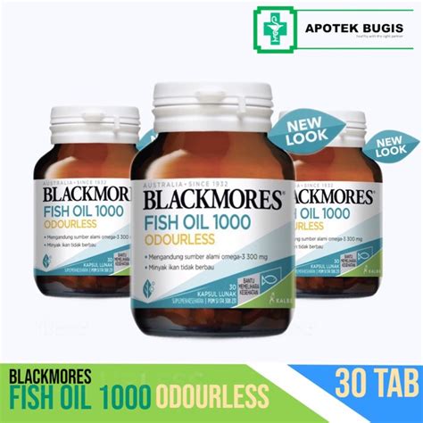 Jual Blackmores Odourless Fish Oil 1000 Minyak Ikan Isi 30 Capsules