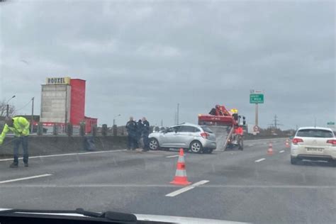 Rocade de Rennes double accident sur la N136 quatre véhicules concernés