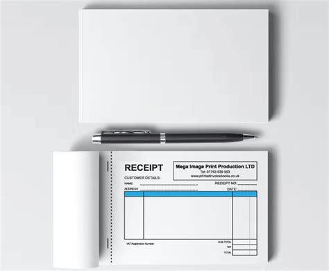 Personalised Receipt Book NCR Duplicate Receipt Book A6