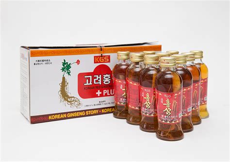 Nước Hồng Sâm Hàn Quốc Có Củ Kgs 120ml X 10 Chai