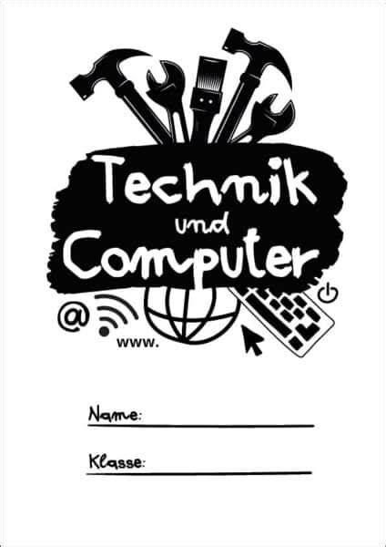 Technik und Computer Deckblätter 7 Vorlagen zum Ausdrucken