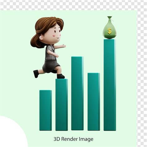 Premium Psd 3d Illustration Cartoon Character Businesswoman