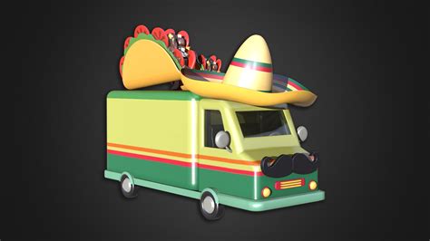 3d Asset Cartoons Food Taco Car Model Turbosquid 2159022