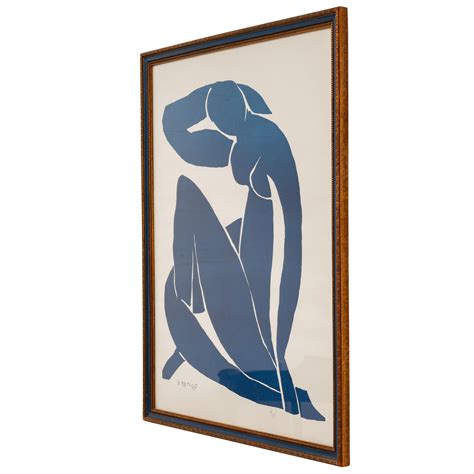 Henri Matisse Mid Century Modern Serigraph In Colors Henri Matisse Blue Nude II Signed 1952 At