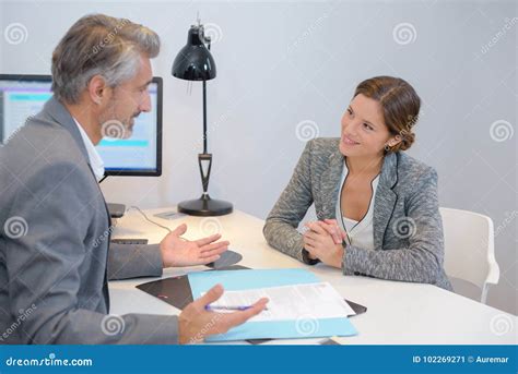 Client And Consultant Having Discussion Stock Image Image Of