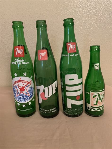 Vintage Glass Soda Bottles Lot Of 10 7 Up Dr Pepper Nesbitts And Hires Soda Ebay