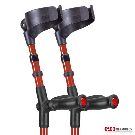 Ossenberg BIG XL Comfort Grip Closed Cuff Double Adjustable Crutches