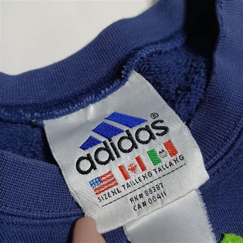 Good Condition Vintage Adidas Navy Embroidered Logo Depop