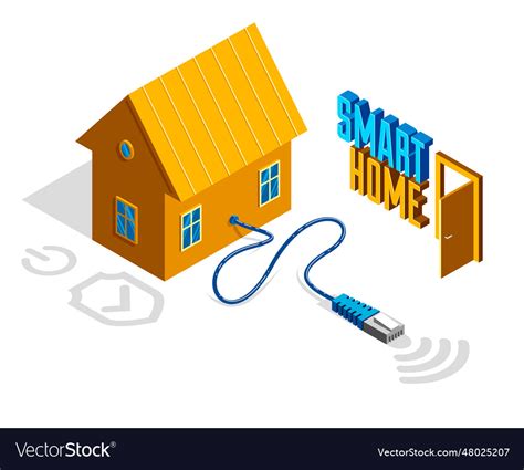 Smart home iot concept electronics modern house Vector Image