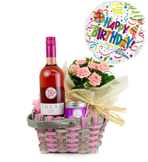 Happy Birthday Basket » Plants £34.99 | FREE Chocolates | Prestige Flowers