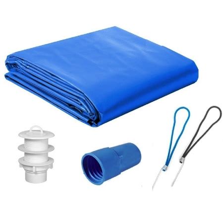 Capa Piscina Lona 2x3 M 3x2 Dreno 10 Pinos 300 Micra CapaKit Capa Para