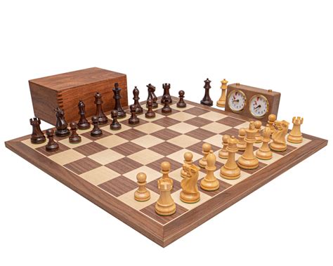 Rosewood and Walnut Deluxe Staunton Chess Set [RCPB491] - $460.40 ...