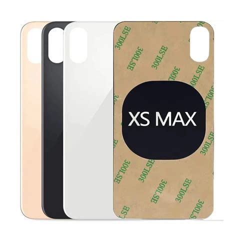 Big Hole Back Glass For Iphone Xs Max Rear Door Housing Backcover Glass