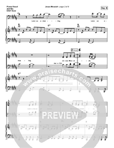 Jesus Messiah Sheet Music PDF Chris Tomlin PraiseCharts