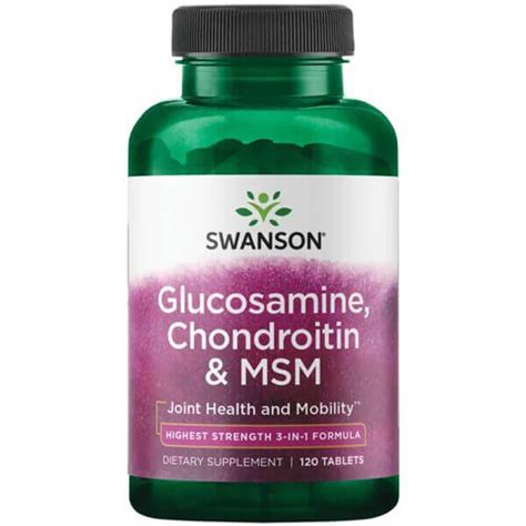 Swanson Premium Glucosamine Chondroitin Msm Tablets Joint