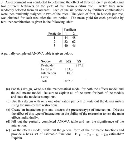 3 An Experiment Was Conducted To Determine The