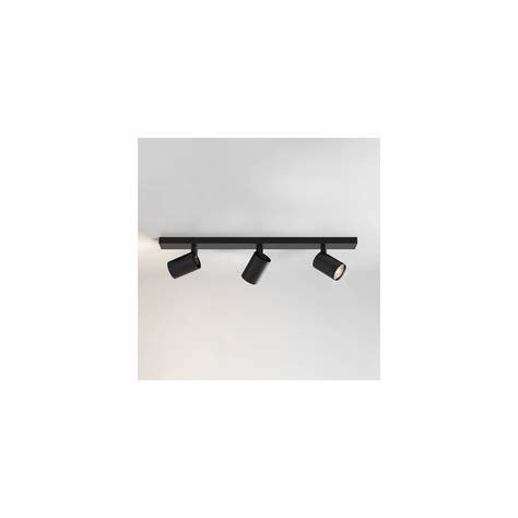 Eclairage Plafond Gu Ampoule Noir Rail Trois Spots