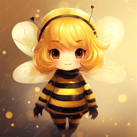 Premium Photo | Illustration of cute anime bee