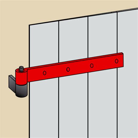 Penture droite percée Torbel inox 316L gond 14 mm longueur 300 mm