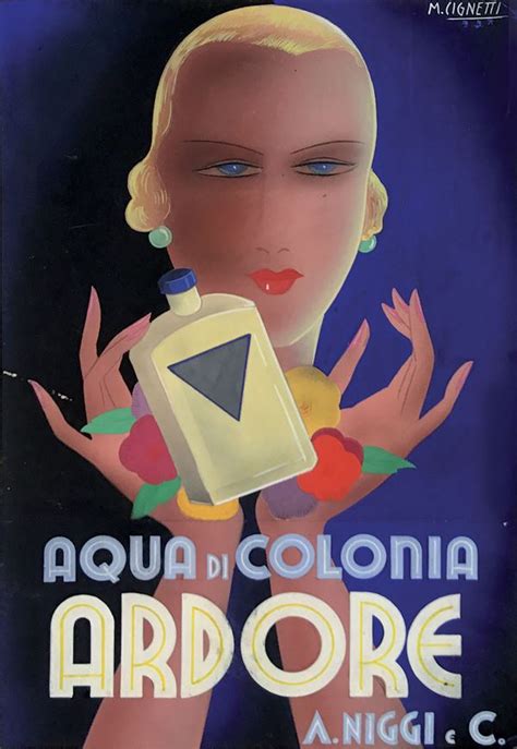 Michelangelo Cignetti 1906 1966 ACQUA DI COLONIA ARDORE A NIGGI E C