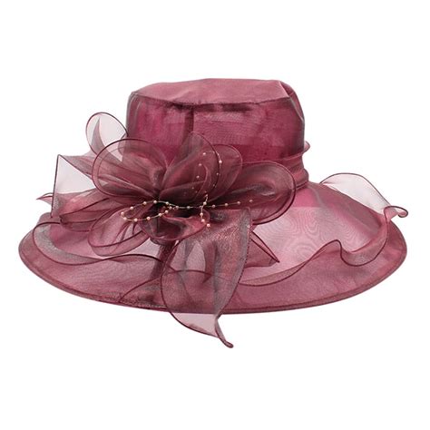 Yuelianxi Women S Organza Kentucky Derby Fascinator Bridal Tea Party