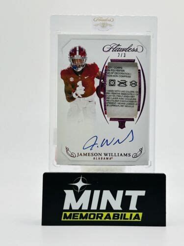 Panini Flawless Collegiate Jameson Williams Rpa Laundry Tag