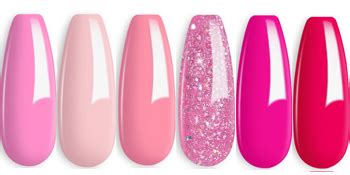 Amazon RARJSM Pink Gel Nail Polish Set Pcs Pale Light Pink Neon Hot Pink Rose Glitter